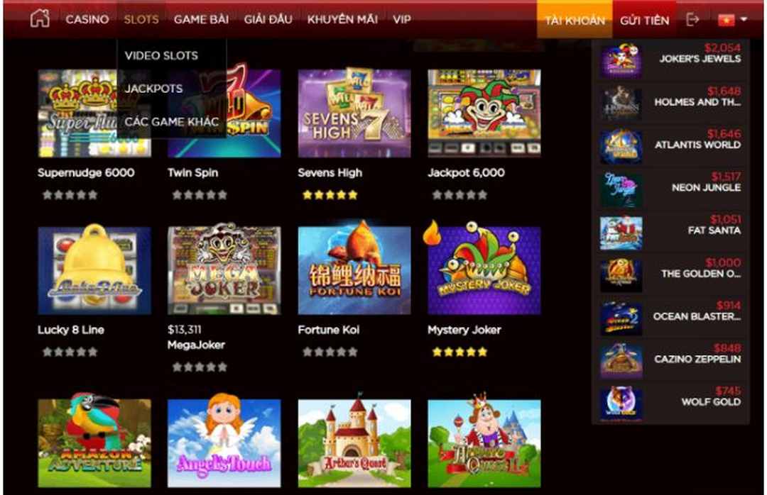 Các sản phẩm game nổi bật tại Live Casino House