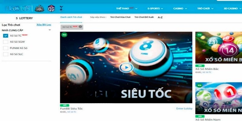 Bước 2: Chọn game siêu tốc